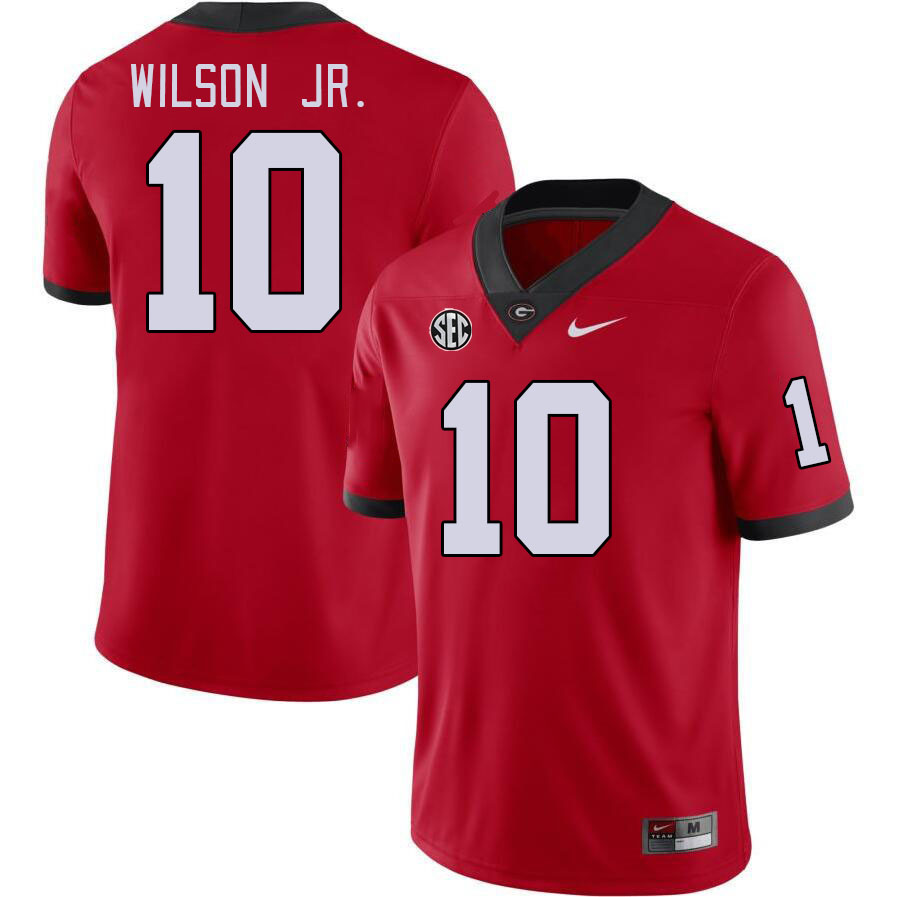 Men #10 Damon Wilson Jr. Georgia Bulldogs College Football Jerseys Stitched-Red